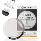 Reusable Metal Filter for AeroPress Coffee Makers - Silver