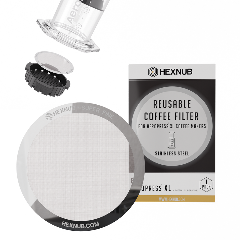 Reusable Metal Filter for AeroPress XL Coffee Makers - Silver