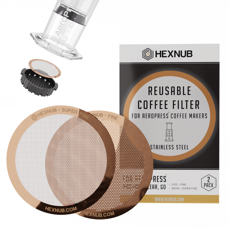 Reusable Metal Filter for AeroPress Coffee Makers - Copper