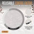 Reusable Metal Filter for AeroPress XL Coffee Makers - Silver