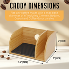 Bamboo Caddy for Chemex, Bodum & Cosori Coffee Makers